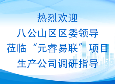 淮南市八公(gōng)山(shān)區(qū)區(qū)委副書記姚保斌一行莅臨“元睿易聯”項目生産(chǎn)公(gōng)司調研指導